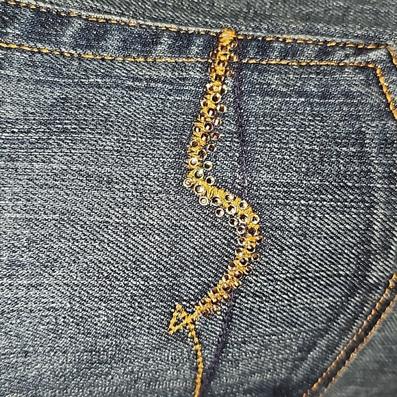 7 For All Mankind Bootcut Jeans (29x32) **Jeweled Pocket** - Picture 4 of 9